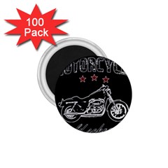 Motorcycle Old School 1 75  Magnets (100 Pack)  by Valentinaart