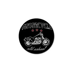 Motorcycle Old School Golf Ball Marker by Valentinaart