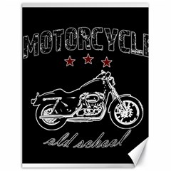 Motorcycle Old School Canvas 18  X 24   by Valentinaart