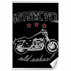 Motorcycle Old School Canvas 24  X 36  by Valentinaart