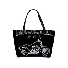 Motorcycle Old School Shoulder Handbags by Valentinaart