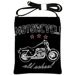 Motorcycle Old School Shoulder Sling Bags by Valentinaart