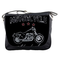 Motorcycle Old School Messenger Bags by Valentinaart