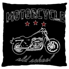 Motorcycle Old School Large Cushion Case (two Sides) by Valentinaart