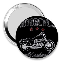 Motorcycle Old School 3  Handbag Mirrors by Valentinaart