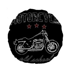 Motorcycle Old School Standard 15  Premium Round Cushions by Valentinaart