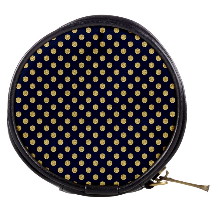 Navy/Gold Polka Dots Mini Makeup Bags