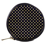 Navy/Gold Polka Dots Mini Makeup Bags Back