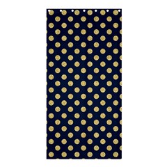 Navy/gold Polka Dots Shower Curtain 36  X 72  (stall)  by Colorfulart23