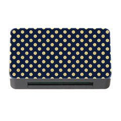 Navy/gold Polka Dots Memory Card Reader With Cf