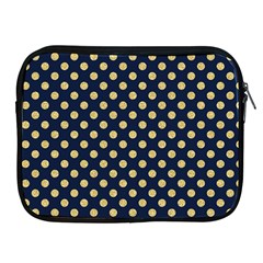 Navy/gold Polka Dots Apple Ipad 2/3/4 Zipper Cases by Colorfulart23