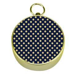 Navy/gold Polka Dots Gold Compasses by Colorfulart23