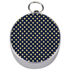 Navy/gold Polka Dots Silver Compasses by Colorfulart23