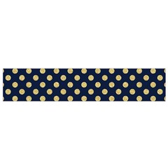 Navy/gold Polka Dots Flano Scarf (small) by Colorfulart23