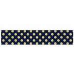 Navy/Gold Polka Dots Flano Scarf (Small) Back