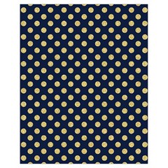 Navy/gold Polka Dots Drawstring Bag (small) by Colorfulart23