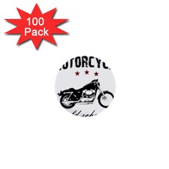 Motorcycle Old School 1  Mini Buttons (100 Pack)  by Valentinaart