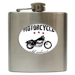 Motorcycle Old School Hip Flask (6 Oz) by Valentinaart