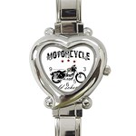 Motorcycle old school Heart Italian Charm Watch Front