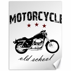 Motorcycle Old School Canvas 18  X 24   by Valentinaart