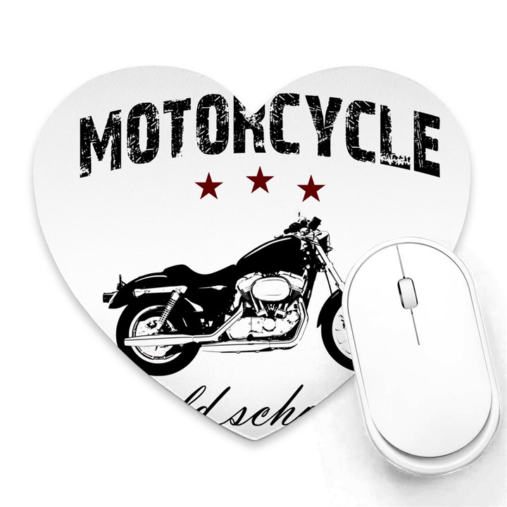 Motorcycle old school Heart Mousepads