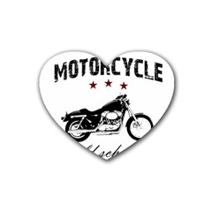 Motorcycle Old School Heart Coaster (4 Pack)  by Valentinaart