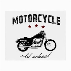 Motorcycle Old School Small Glasses Cloth (2-side) by Valentinaart