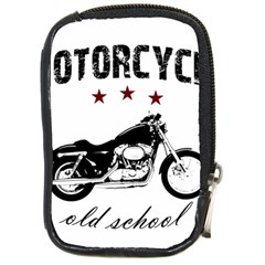 Motorcycle Old School Compact Camera Cases by Valentinaart