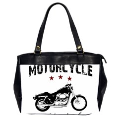 Motorcycle Old School Office Handbags (2 Sides)  by Valentinaart