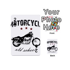 Motorcycle Old School Playing Cards 54 (mini)  by Valentinaart