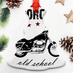 Motorcycle Old School Ornament (christmas Tree)  by Valentinaart