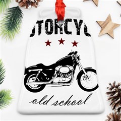 Motorcycle Old School Bell Ornament (two Sides) by Valentinaart