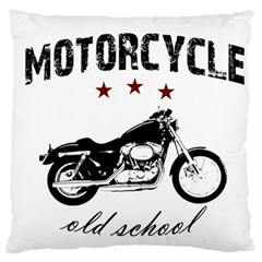 Motorcycle Old School Large Cushion Case (one Side) by Valentinaart