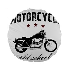 Motorcycle Old School Standard 15  Premium Round Cushions by Valentinaart