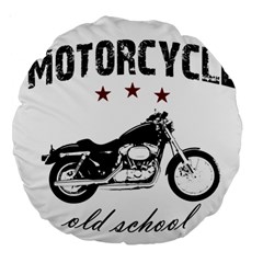 Motorcycle Old School Large 18  Premium Round Cushions by Valentinaart