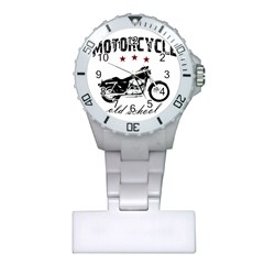 Motorcycle Old School Plastic Nurses Watch by Valentinaart