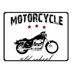 Motorcycle Old School Double Sided Fleece Blanket (small)  by Valentinaart