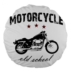 Motorcycle Old School Large 18  Premium Flano Round Cushions by Valentinaart