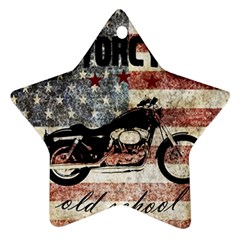 Motorcycle old school Ornament (Star)