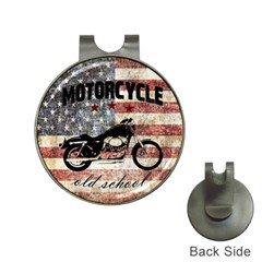 Motorcycle old school Hat Clips with Golf Markers