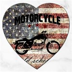 Motorcycle old school Jigsaw Puzzle (Heart) Front