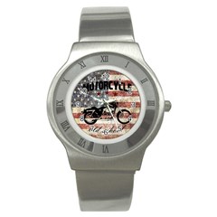 Motorcycle old school Stainless Steel Watch