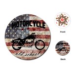 Motorcycle old school Playing Cards (Round)  Front