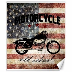 Motorcycle old school Canvas 8  x 10 