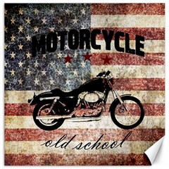 Motorcycle old school Canvas 16  x 16  