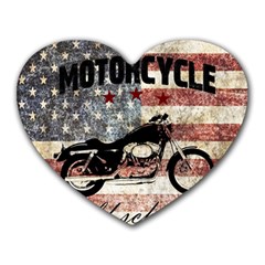 Motorcycle old school Heart Mousepads