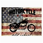 Motorcycle old school Large Glasses Cloth Front