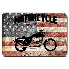 Motorcycle old school Large Doormat 