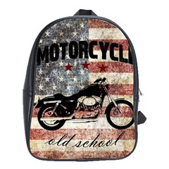 Motorcycle old school School Bags(Large) 