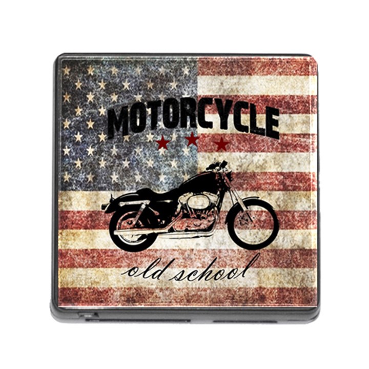 Motorcycle old school Memory Card Reader (Square)